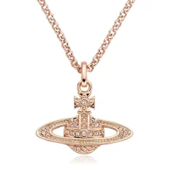 Vivienne Westwood Diamante Rose Gold Tone Orb Pendant