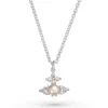 Vivienne Westwood Feodora Silver Pearl and Cubic Zirconia Pendant