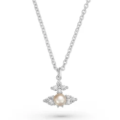Vivienne Westwood Feodora Silver Pearl and Cubic Zirconia Pendant
