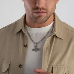 Vivienne Westwood Hilario Grey Metal Men’s Pendant