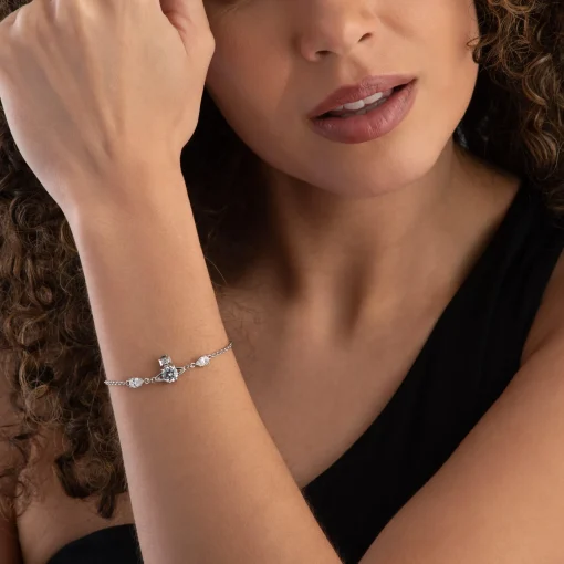 Vivienne Westwood Joaquina Silver Cubic Zirconia Bracelet