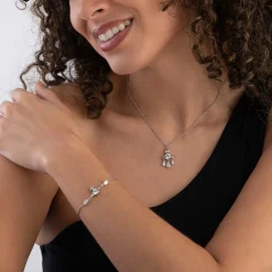 Vivienne Westwood Joaquina Silver Cubic Zirconia Bracelet