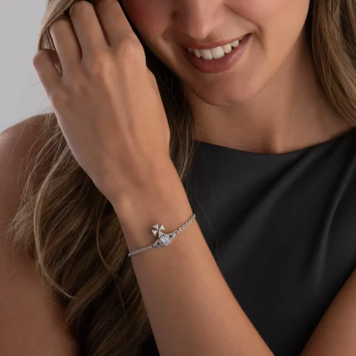 Vivienne Westwood Mila Silver Cubic Zirconia Bracelet