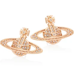 Vivienne Westwood Mini Bas Relief Rose Tone Earrings