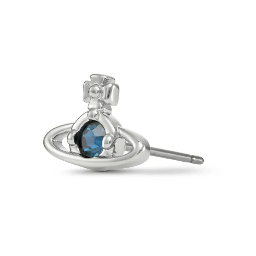 Vivienne Westwood Nano White Metal Crystal Men’s Single Stud Earring
