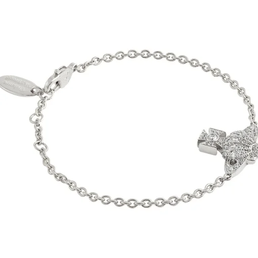 Vivienne Westwood Natalina Silver Crystal Bracelet