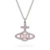 Vivienne Westwood Olympia Silver Cubic Zirconia and Pearl Pendant