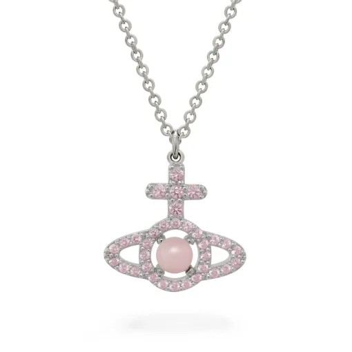 Vivienne Westwood Olympia Silver Cubic Zirconia and Pearl Pendant