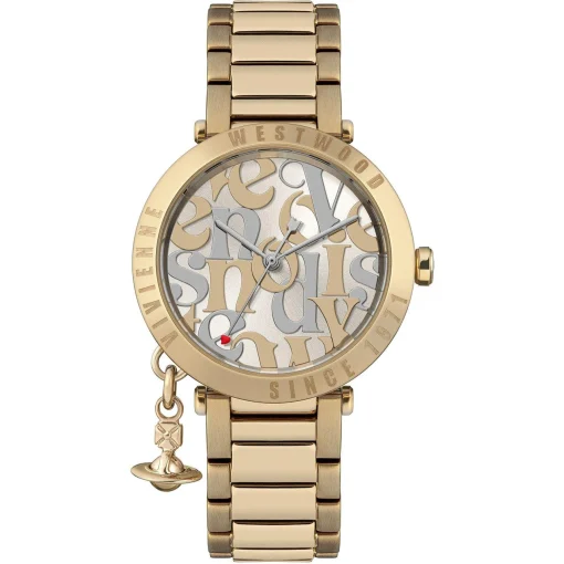 Vivienne Westwood Orb Logomania 32mm Yellow Gold Tone Ladies Watch