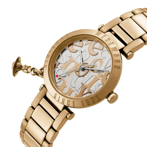 Vivienne Westwood Orb Logomania 32mm Yellow Gold Tone Ladies Watch