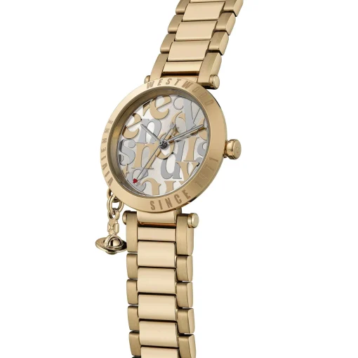Vivienne Westwood Orb Logomania 32mm Yellow Gold Tone Ladies Watch