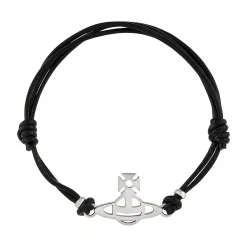 Vivienne Westwood Silver Leather Bracelet