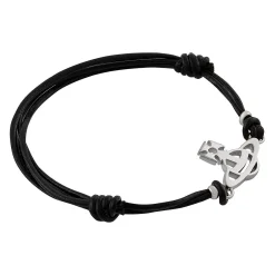 Vivienne Westwood Silver Leather Bracelet