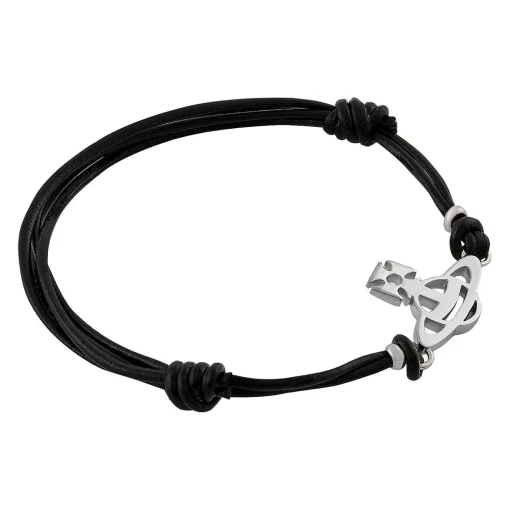 Vivienne Westwood Silver Leather Bracelet