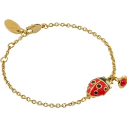Vivienne Westwood Sylvana Yellow Gold Tone Ladybird Bracelet
