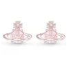 Vivienne Westwood Tammy Silver Pink Cubic Zirconia Stud Earrings