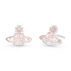 Vivienne Westwood Tammy Silver Pink Cubic Zirconia Stud Earrings
