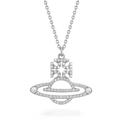 Vivienne Westwood Trudy Silver Cubic Zirconia Pendant