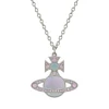Vivienne Westwood Violet Rina Silver Crystal Pendant