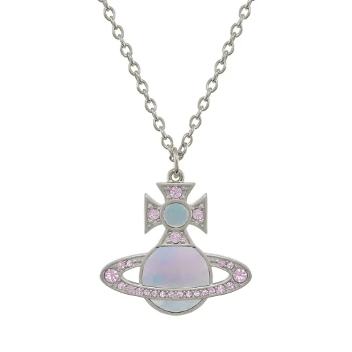 Vivienne Westwood Violet Rina Silver Crystal Pendant