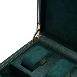 WOLF British Racing Green Single Watch Winder with Storage